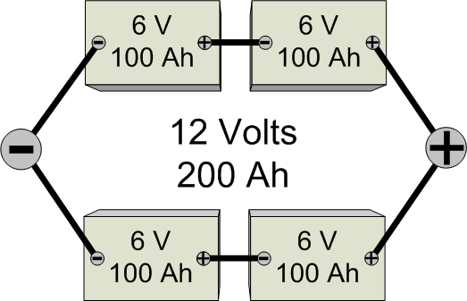 6v Batteries in Series-Parallel